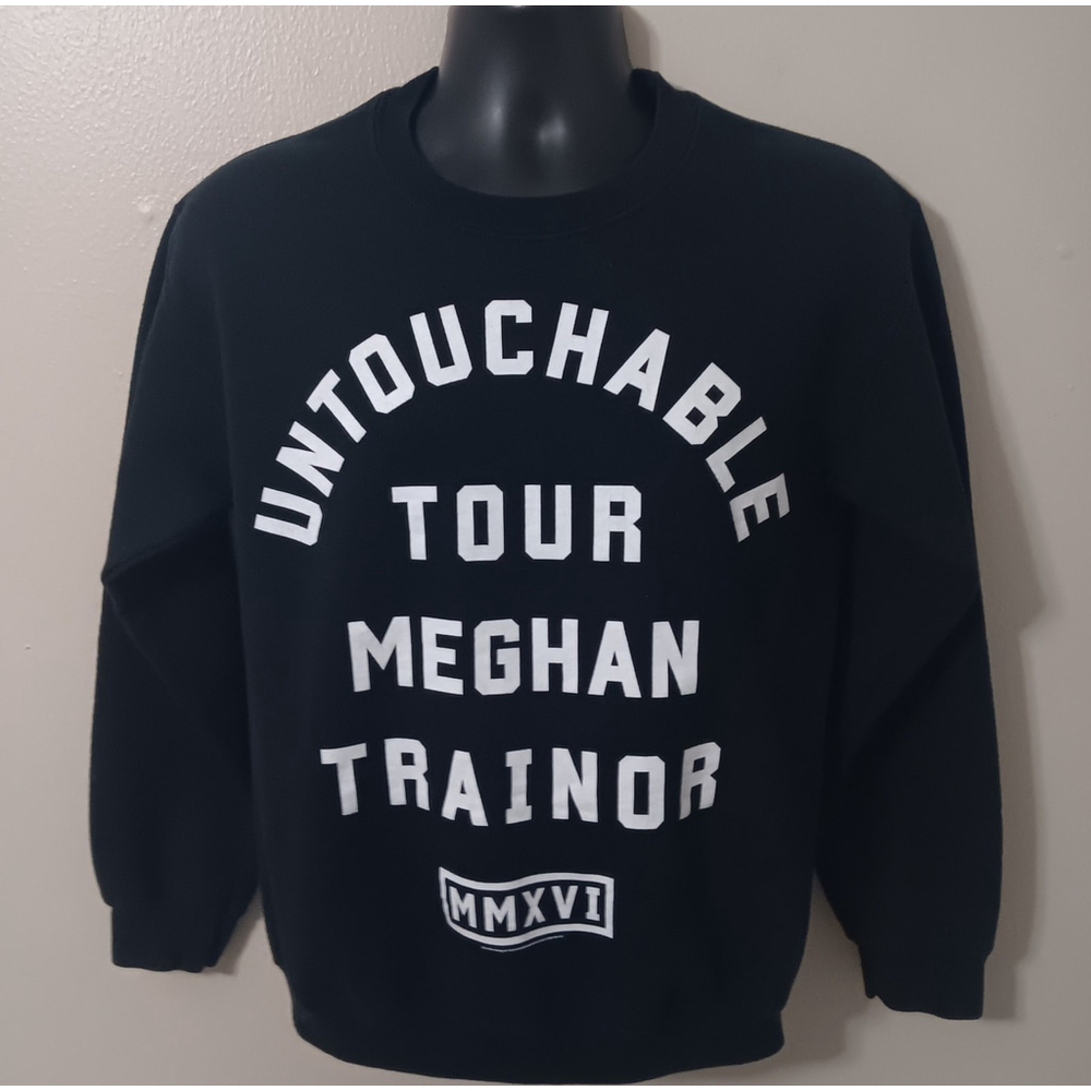 Meghan Trainor Untouchable Tour 2016 Adult Small Band Sweatshirt Black Crewneck